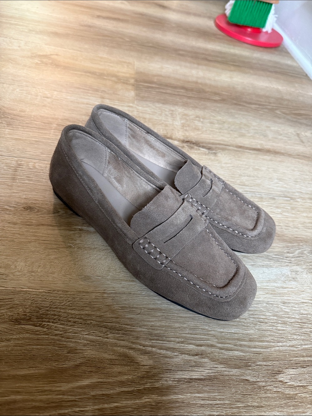NWOT Zara Split Leather Loafers - Picture 3 of 5